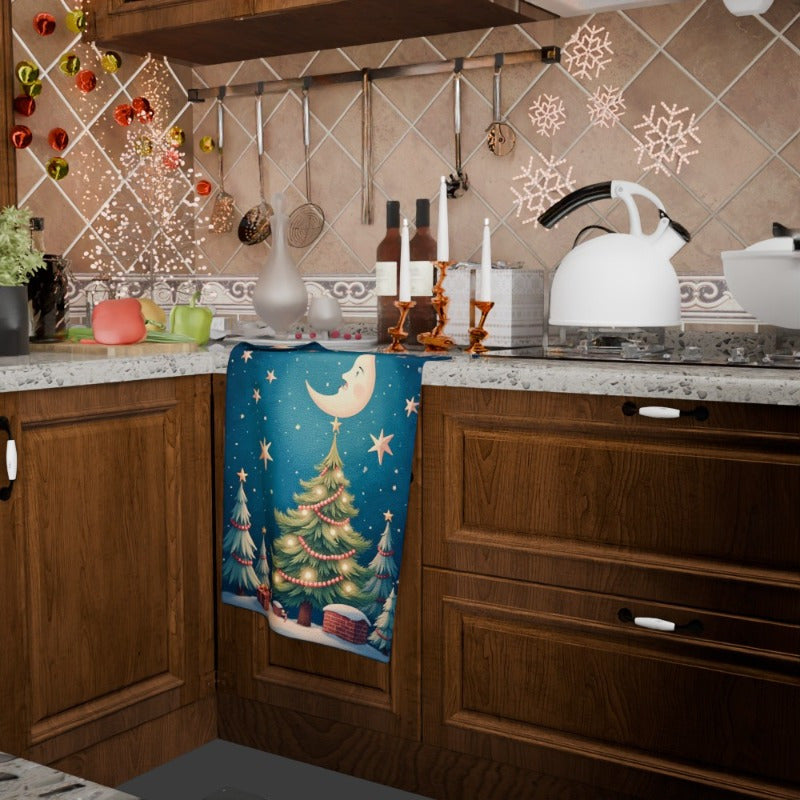 Christmas Towel 18x66cm Giftable Holiday Decor Red and White