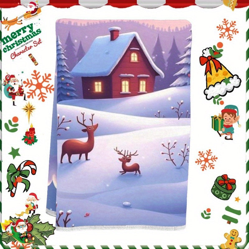 Christmas Towel 18x66cm Giftable Soft Absorbent Holiday Decor