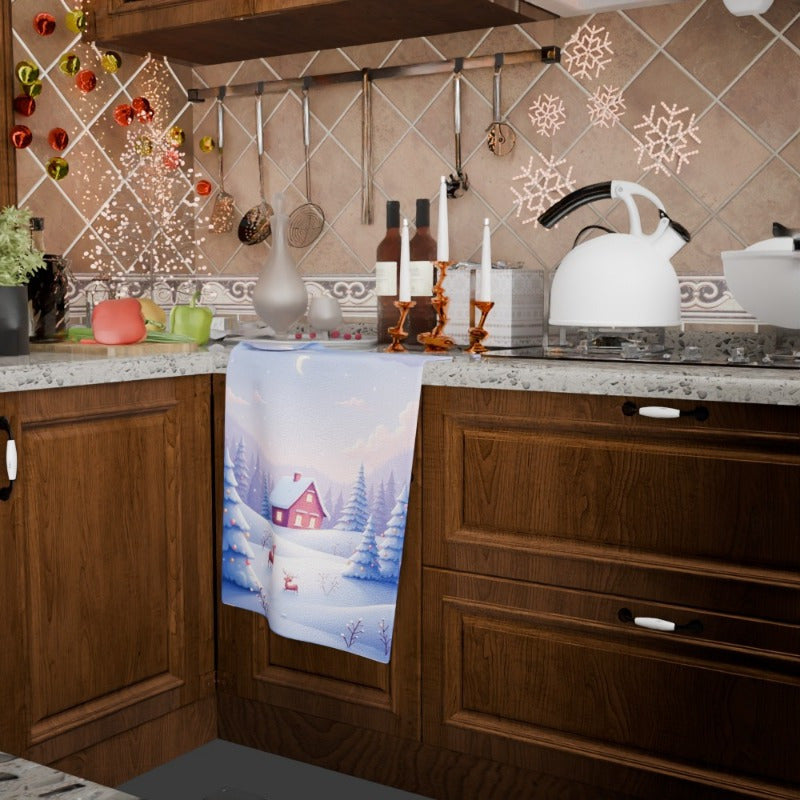 Christmas Towel 18x66cm Giftable Soft Absorbent Holiday Decor