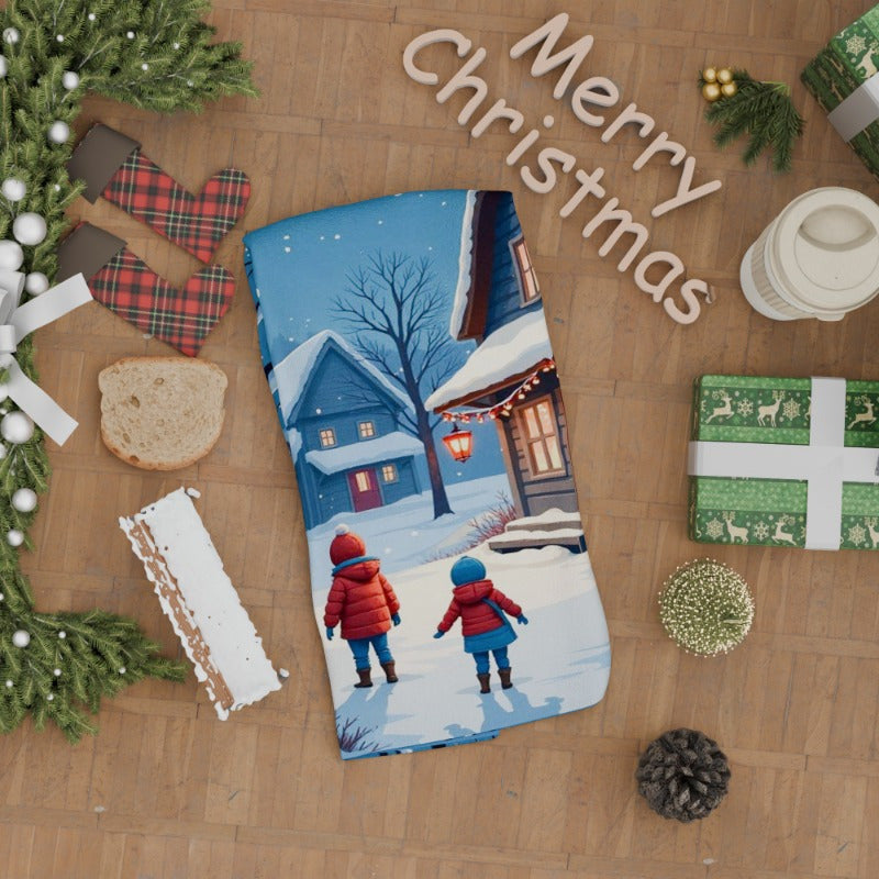 Christmas Towels Gift 18x66cm Holiday Kitchen Decor