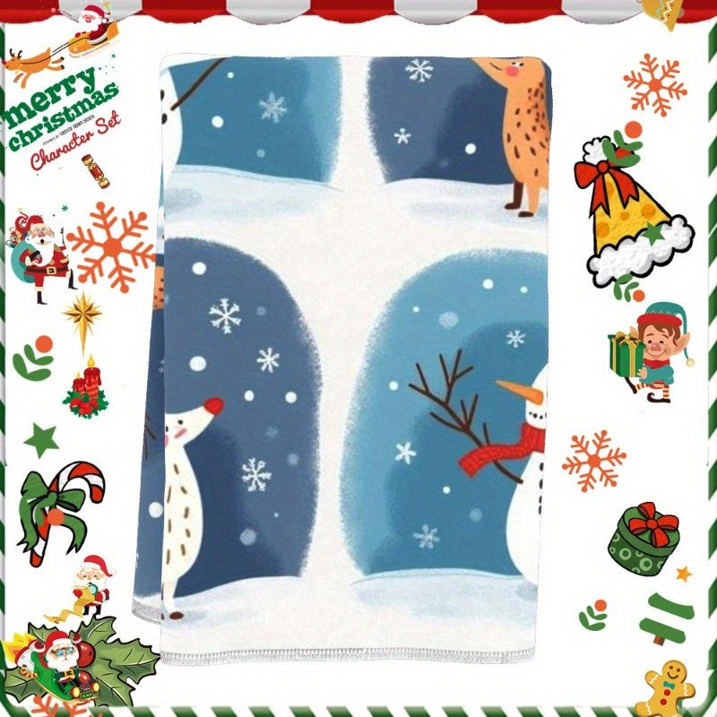 Christmas Towels Gift Set 18x66cm Soft Absorbent Holiday Towels