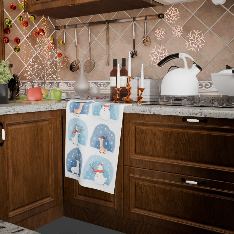 Christmas Towels Gift Set 18x66cm Soft Absorbent Holiday Towels