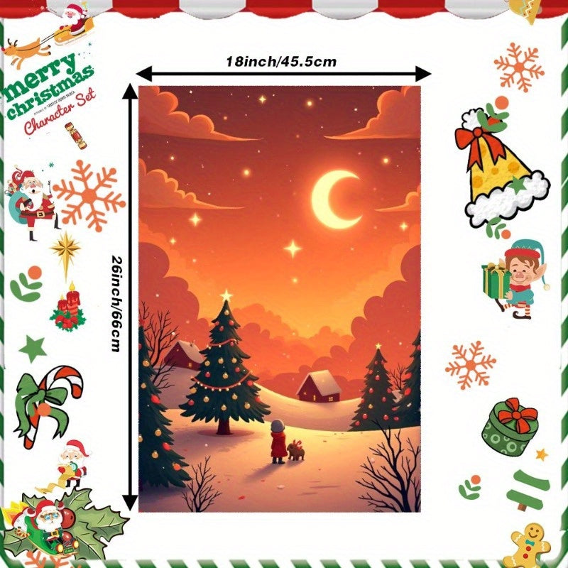 Christmas Towels Gift 18x66cm Holiday Decor Soft Cotton