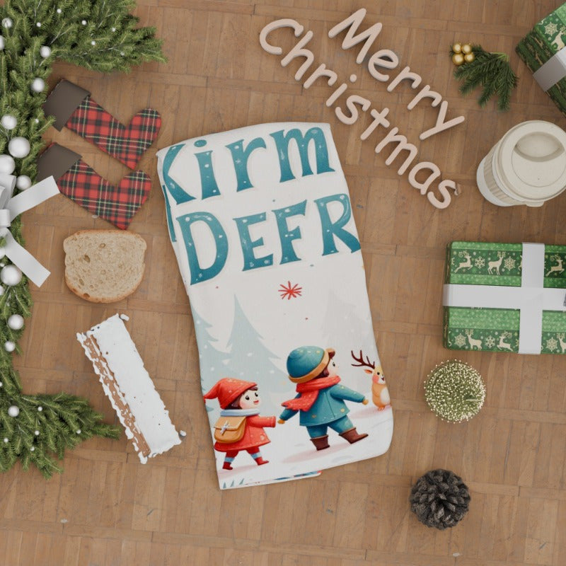 Christmas Towel 18x66cm Giftable Holiday Decor Cotton