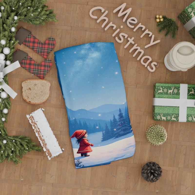 Festive Christmas Towel 18x66cm Soft Absorbent Holiday Gift