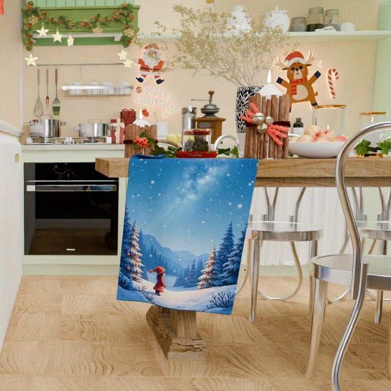 Festive Christmas Towel 18x66cm Soft Absorbent Holiday Gift