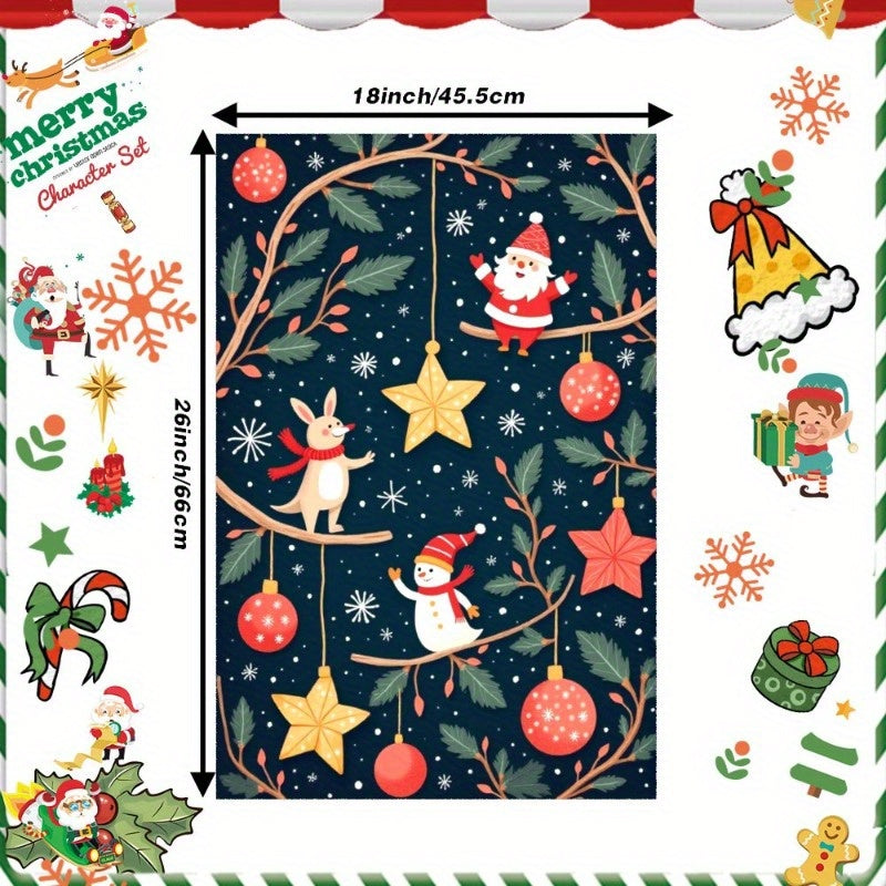 Christmas Towels 18x66cm Set Holiday Gift Soft Cotton
