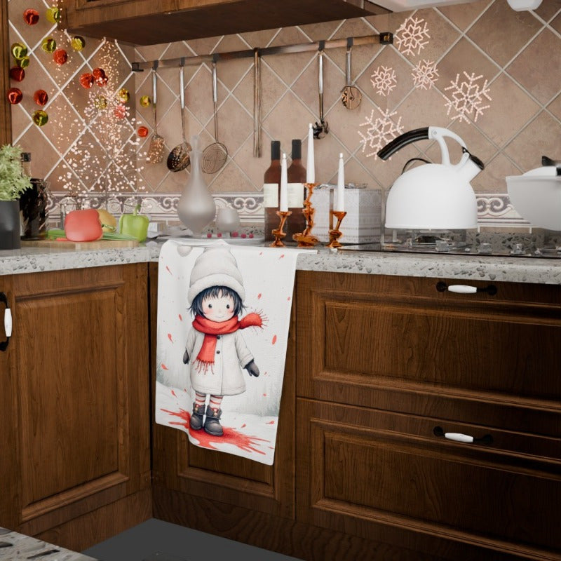 Christmas Towel Gift 18x66cm Soft Cotton Holiday Decor