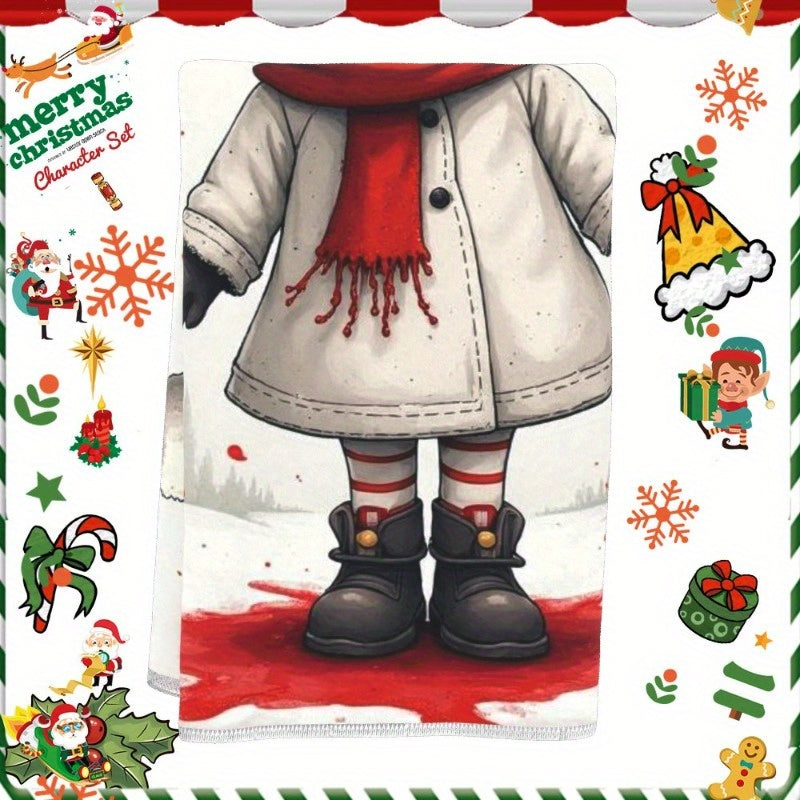 Christmas Towel Gift 18x66cm Soft Cotton Holiday Decor
