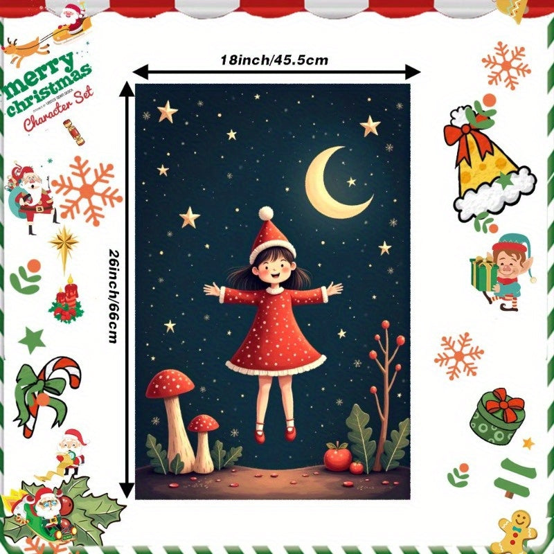 Christmas Towel 18x66cm Holiday Gift Soft Cotton Red and Green