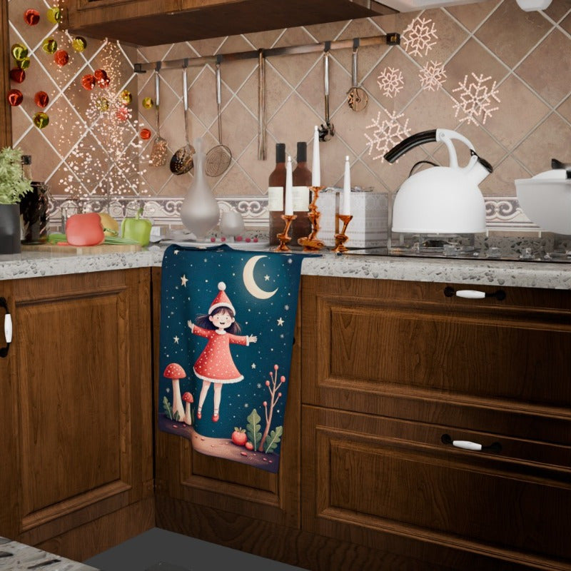 Christmas Towel 18x66cm Holiday Gift Soft Cotton Red and Green