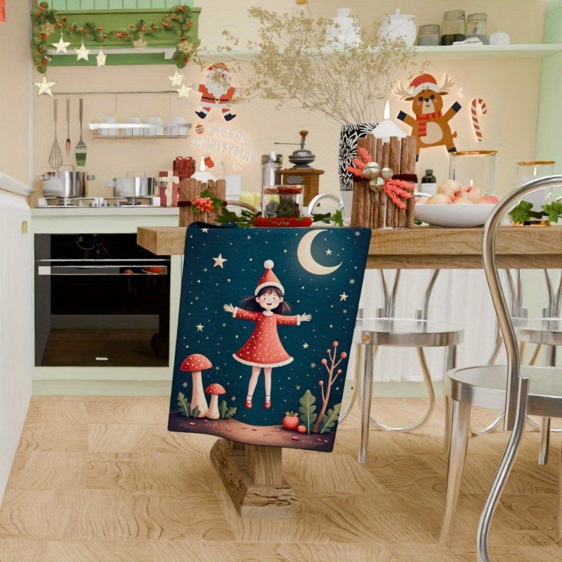 Christmas Towel 18x66cm Holiday Gift Soft Cotton Red and Green