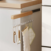 Perchero de pared de madera para organizar ropa interior y artículos de cocina