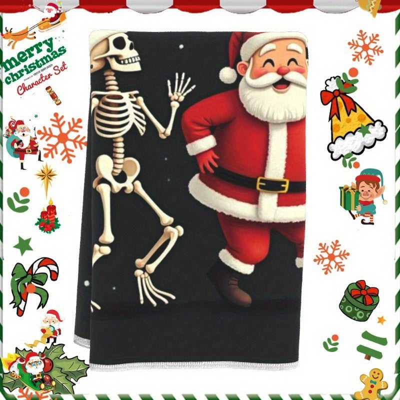 Christmas Towels 18x66cm Giftable Holiday Decor Red and White