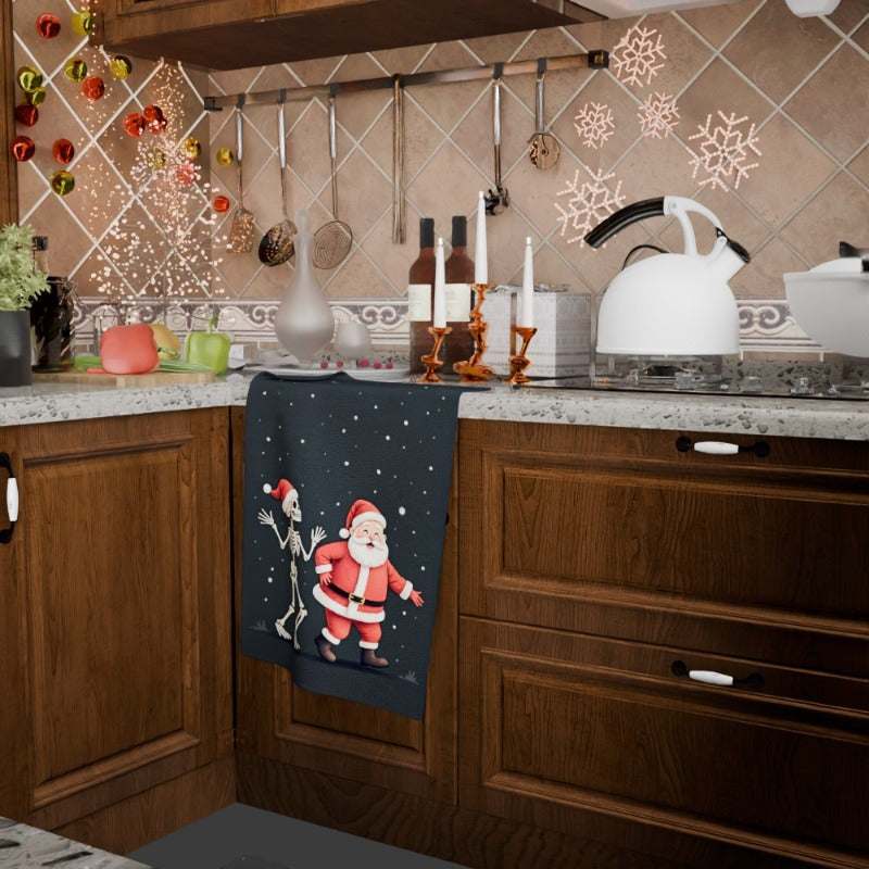 Christmas Towels 18x66cm Giftable Holiday Decor Red and White