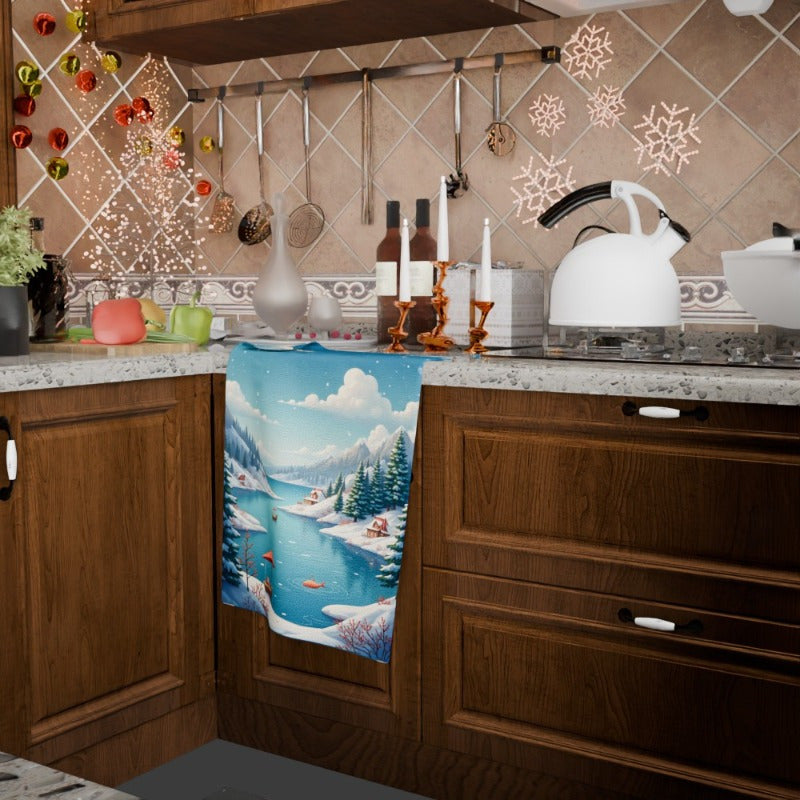 Christmas Towels 18x66cm Gift Idea Soft Absorbent Holiday Decor