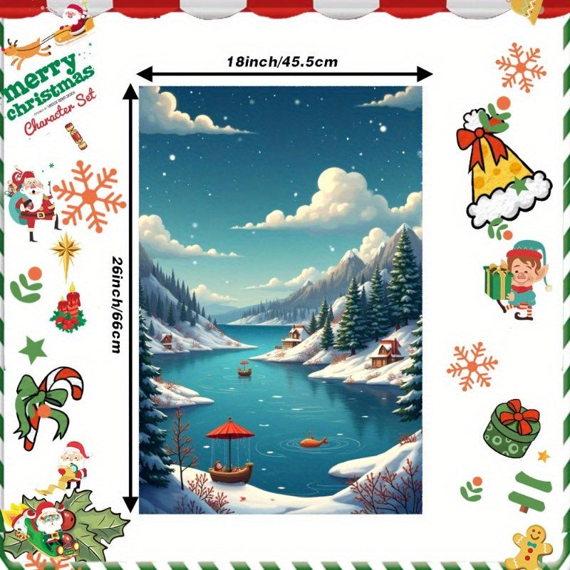 Christmas Towels 18x66cm Gift Idea Soft Absorbent Holiday Decor