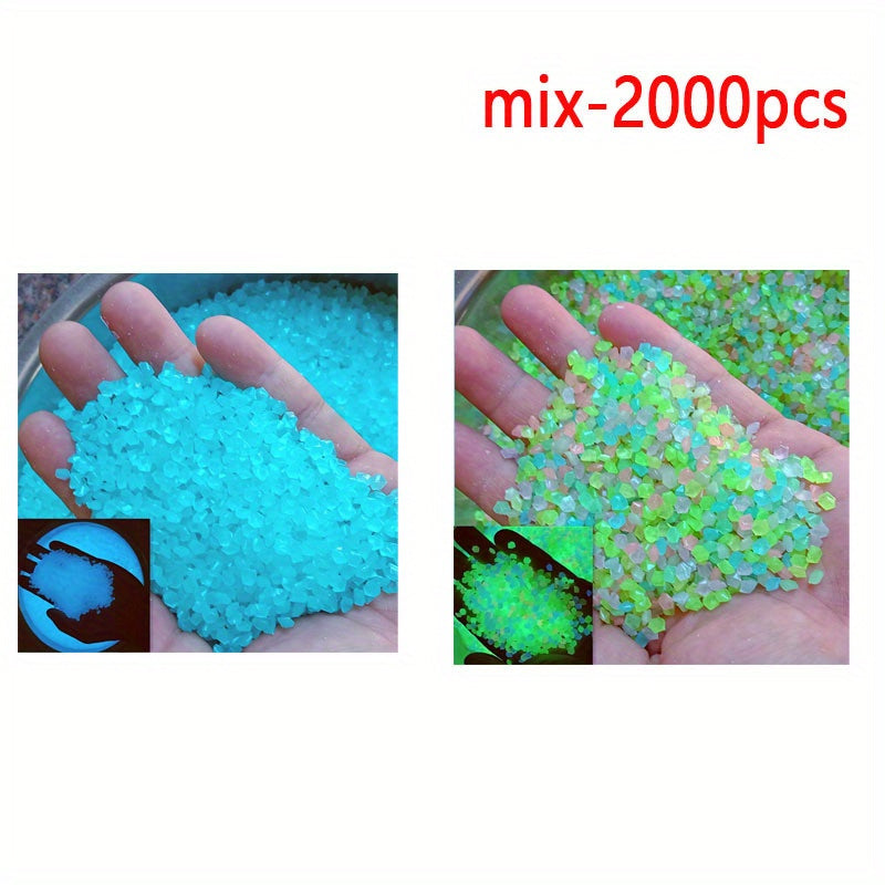 1000pcs Luminous Sand and Stones for Aquascaping Succulents Gardens Bonsai Aquarium
