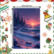 Christmas Towels Gift Set 18x66cm Holiday Kitchen Decor