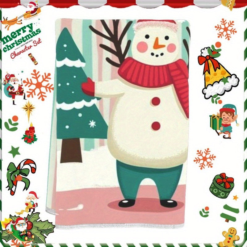 Christmas Towel 18x66cm Giftable Holiday Decor Soft Cotton