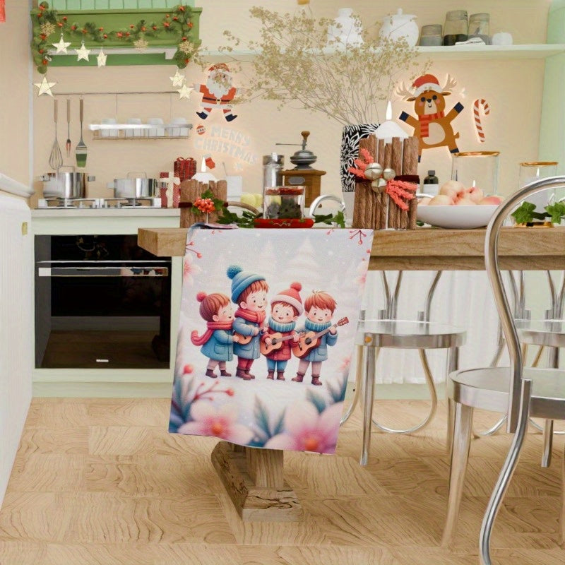 Christmas Towels 18x66cm Giftable Holiday Decor Red and White