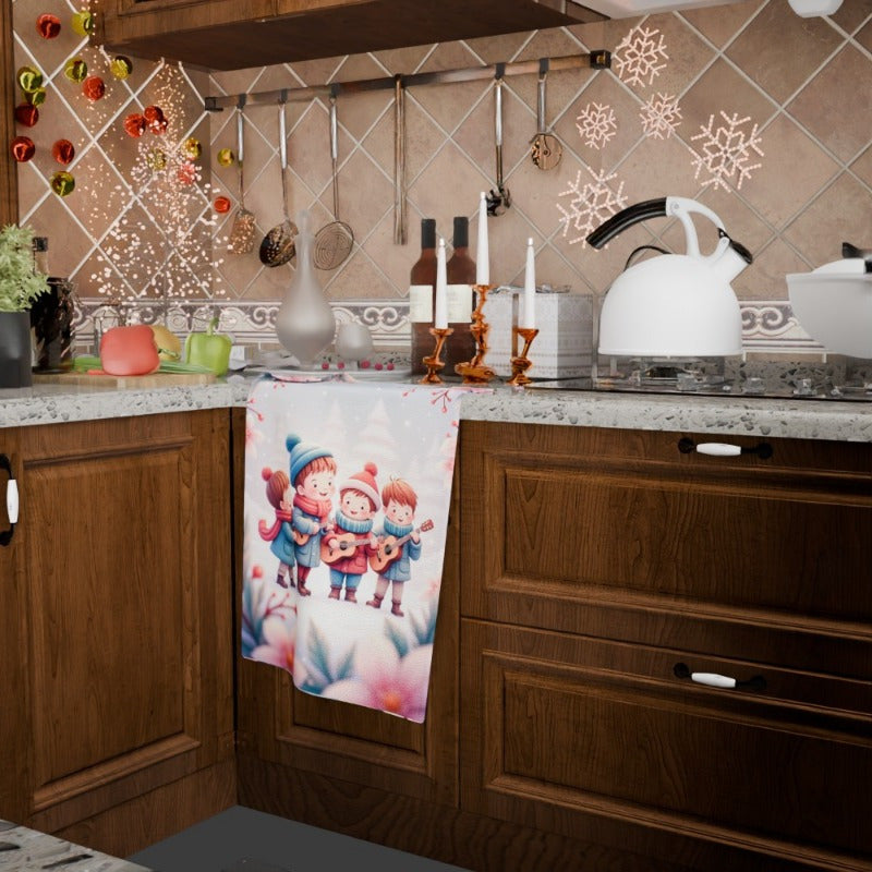 Christmas Towels 18x66cm Giftable Holiday Decor Red and White