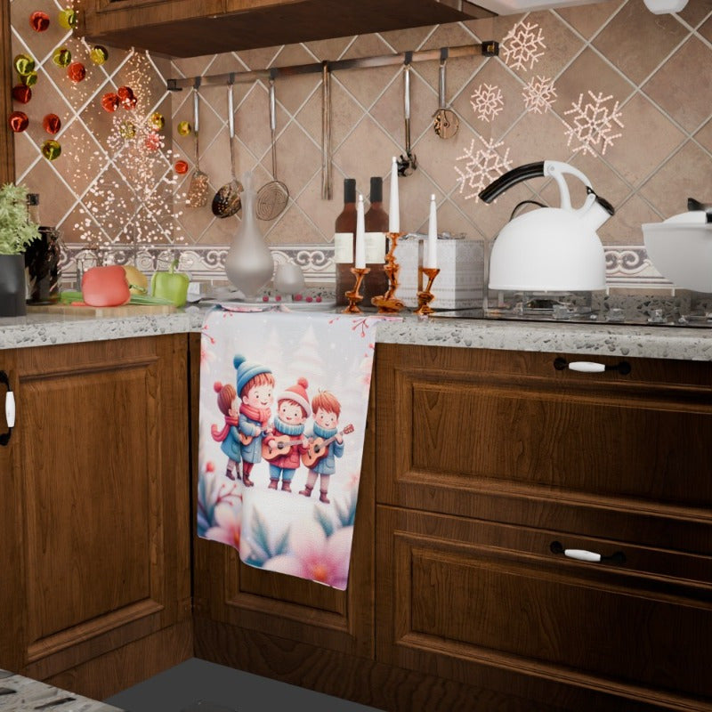 Christmas Towels 18x66cm Giftable Holiday Decor Red and White