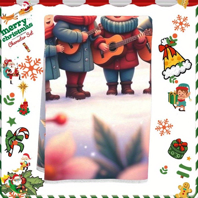 Christmas Towels 18x66cm Giftable Holiday Decor Red and White