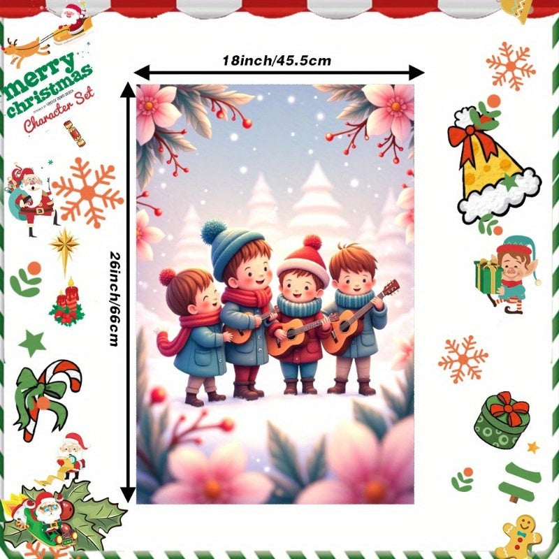 Christmas Towels 18x66cm Giftable Holiday Decor Red and White