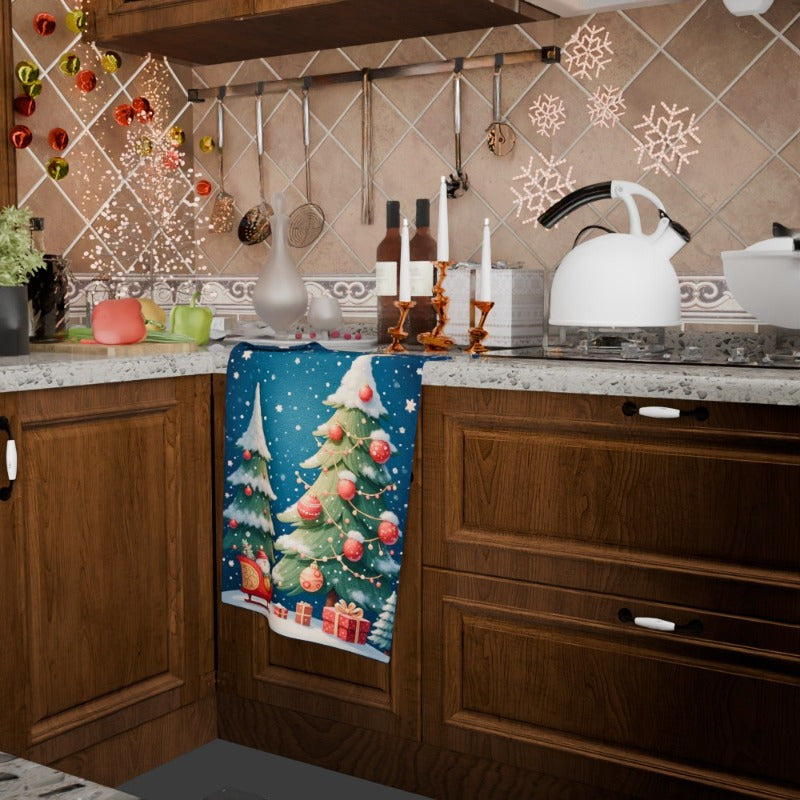 Christmas Towels 18x66cm Gift Set Holiday Decor Kitchen Linens