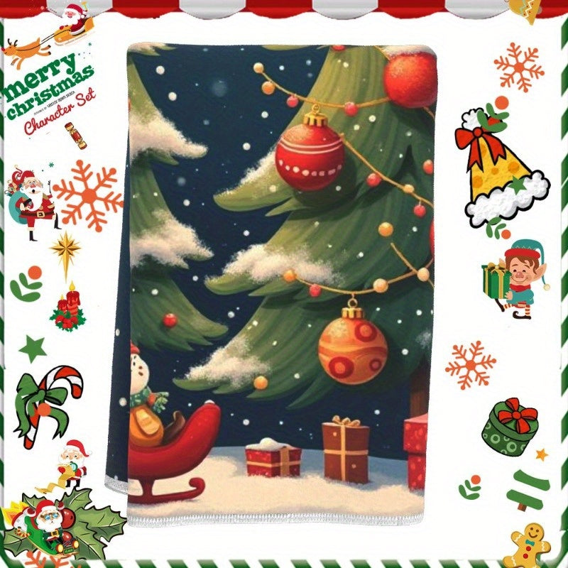Christmas Towels 18x66cm Gift Set Holiday Decor Kitchen Linens
