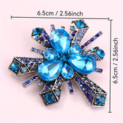 Rhinestone Flower Brooch Elegant Jewelry for Dresses and Bags