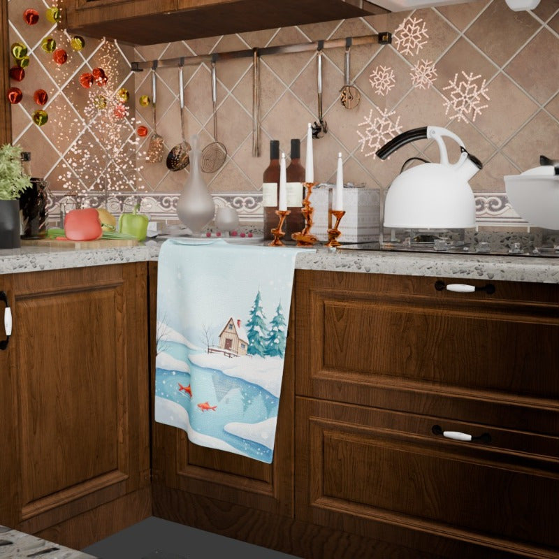 Christmas Kitchen Towel Polyester 45.72x66.04cm Woven Fantasy Design
