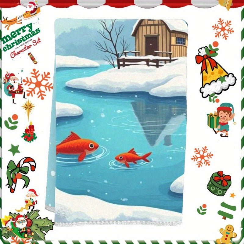 Christmas Kitchen Towel Polyester 45.72x66.04cm Woven Fantasy Design