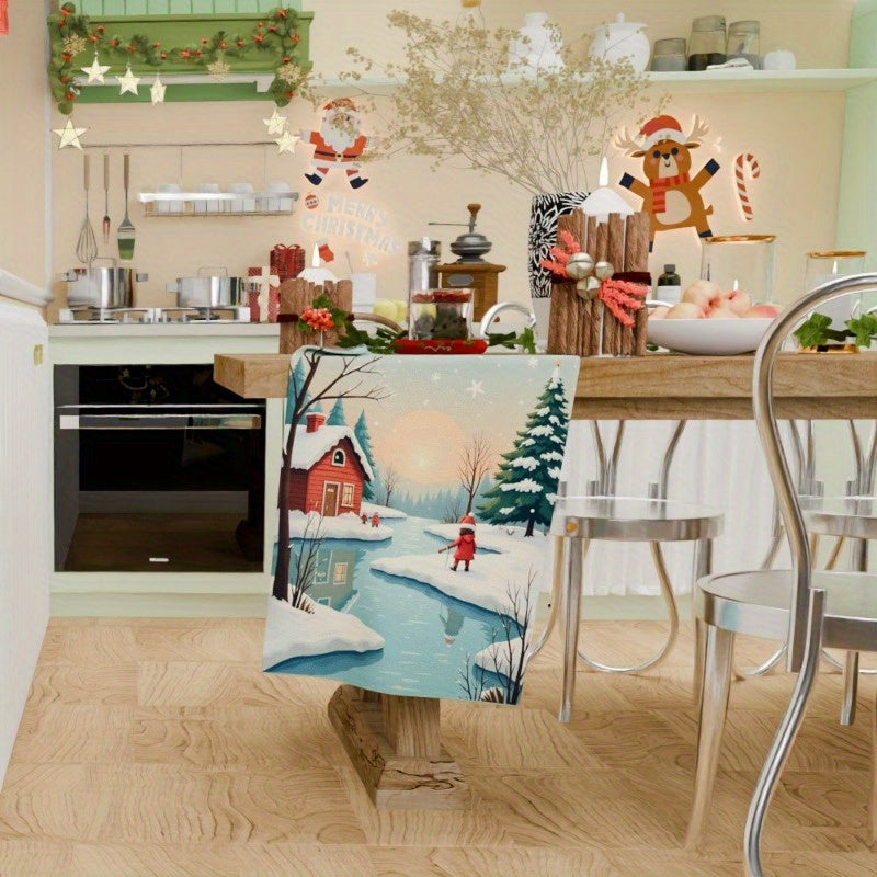 Festive Christmas Towel 18x66cm Giftable Holiday Decor