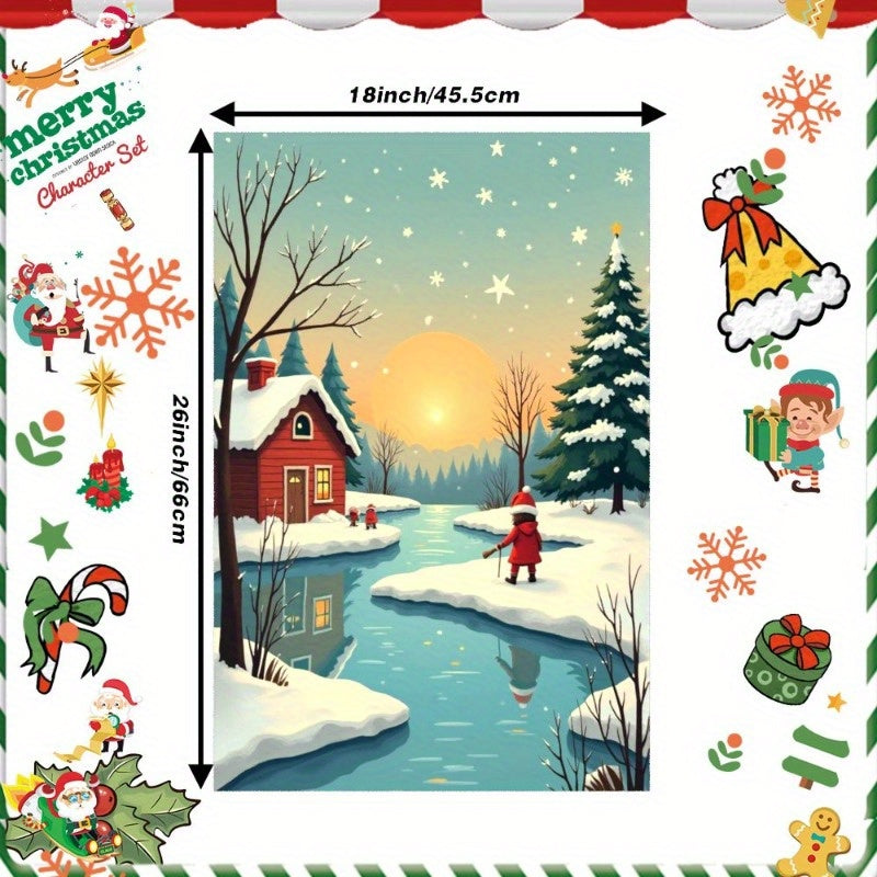 Festive Christmas Towel 18x66cm Giftable Holiday Decor