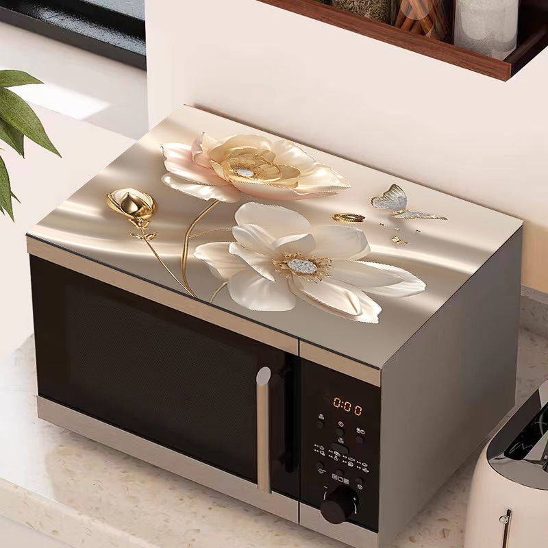 Floral Design Dish Drying Mat Water-Resistant Anti-Slip Countertop Protector