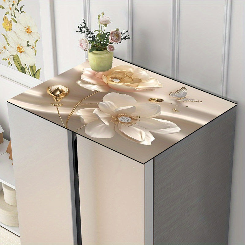 Floral Design Dish Drying Mat Water-Resistant Anti-Slip Countertop Protector