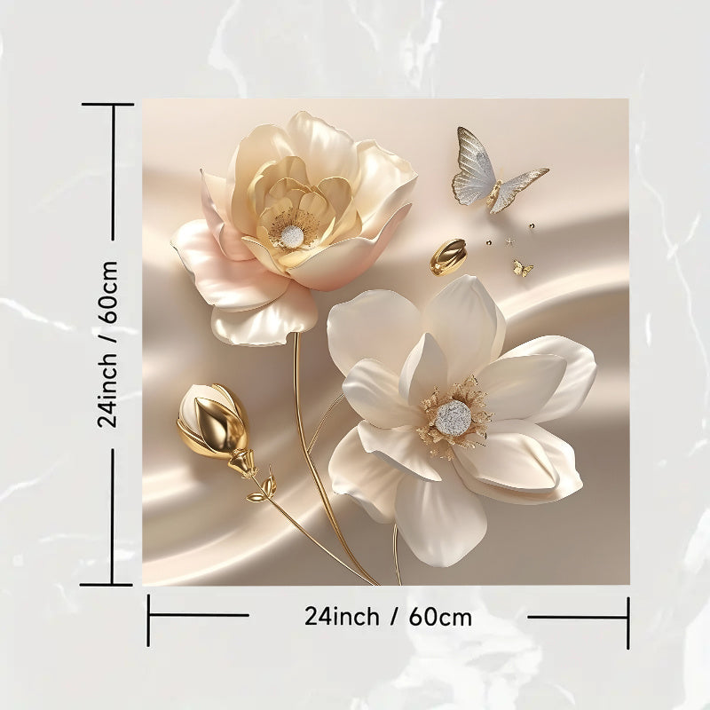 Floral Design Dish Drying Mat Water-Resistant Anti-Slip Countertop Protector