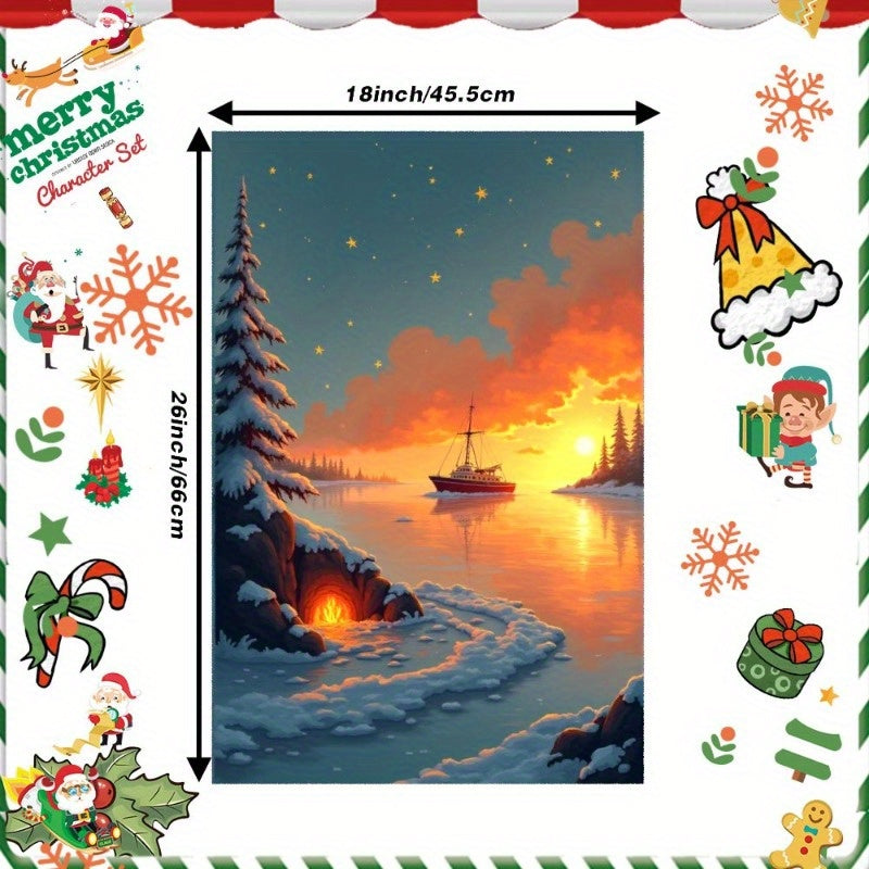 Festive Christmas Towel 18x66cm Giftable Holiday Decor