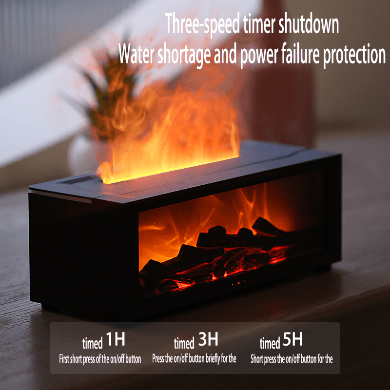 Indoor Flame Humidifier for Bedroom Office Long-Lasting Diffuser