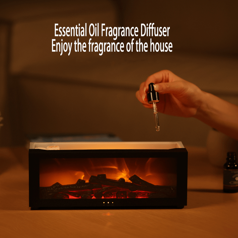 Indoor Flame Humidifier for Bedroom Office Long-Lasting Diffuser