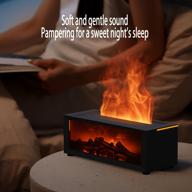 Indoor Flame Humidifier for Bedroom Office Long-Lasting Diffuser