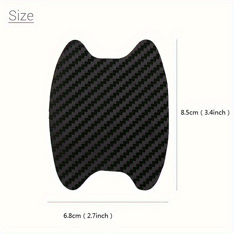 4pcs Carbon Fiber Car Door Protectors Scratch Damage Resistant Covers in Multiple Colors