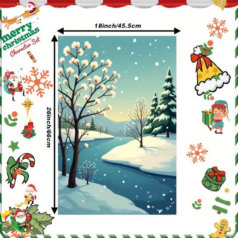 Christmas Towel 18x66cm Giftable Holiday Decor Cotton Absorbent