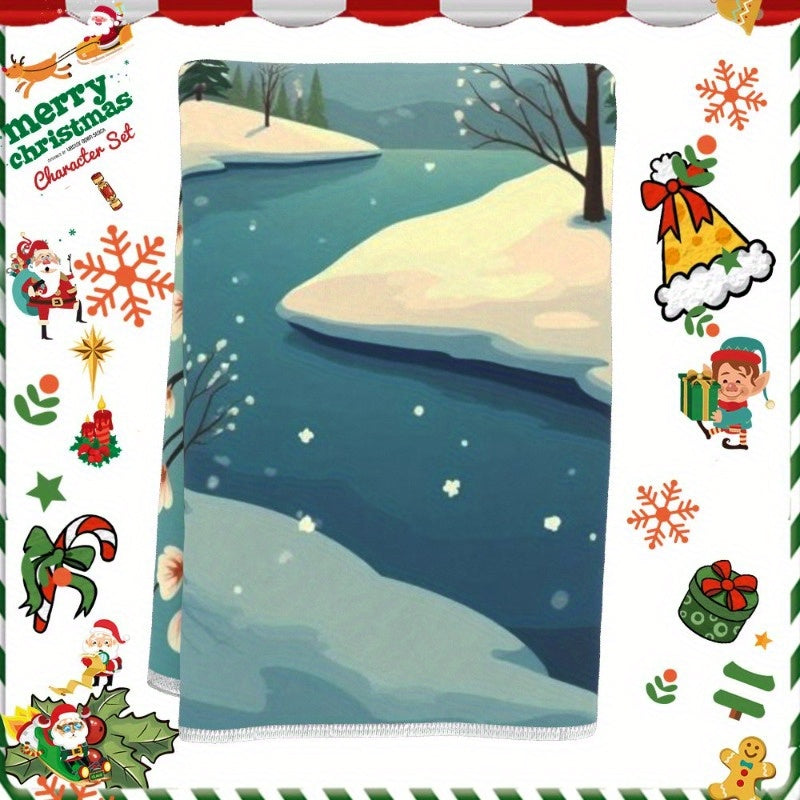 Christmas Towel 18x66cm Giftable Holiday Decor Cotton Absorbent