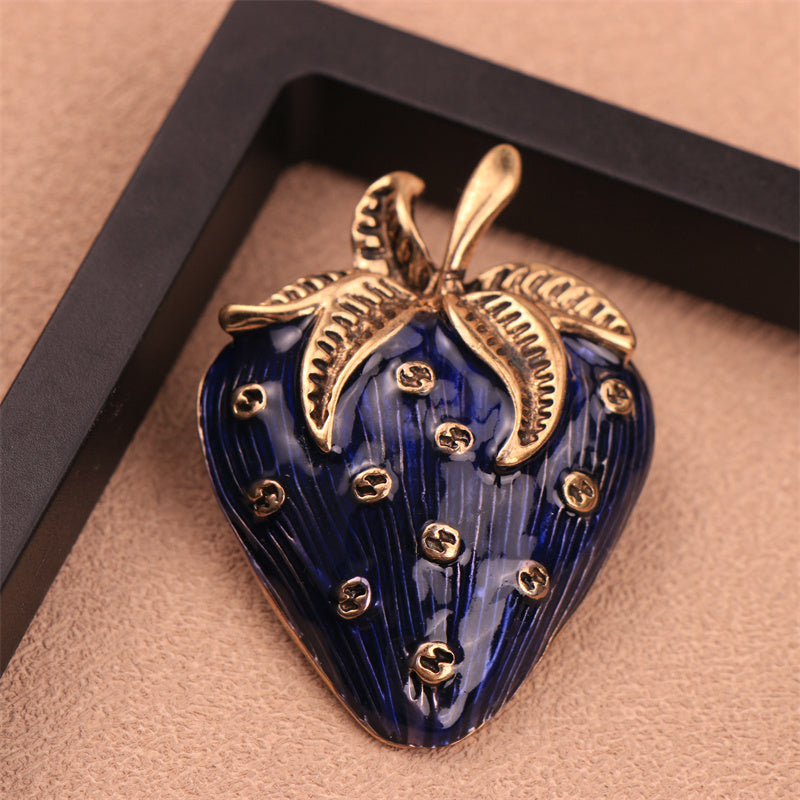 Ядовитый клубничный брошь с эмалью, неправильной формы, модный аксессуар для женщин