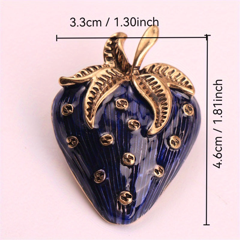 Ядовитый клубничный брошь с эмалью, неправильной формы, модный аксессуар для женщин