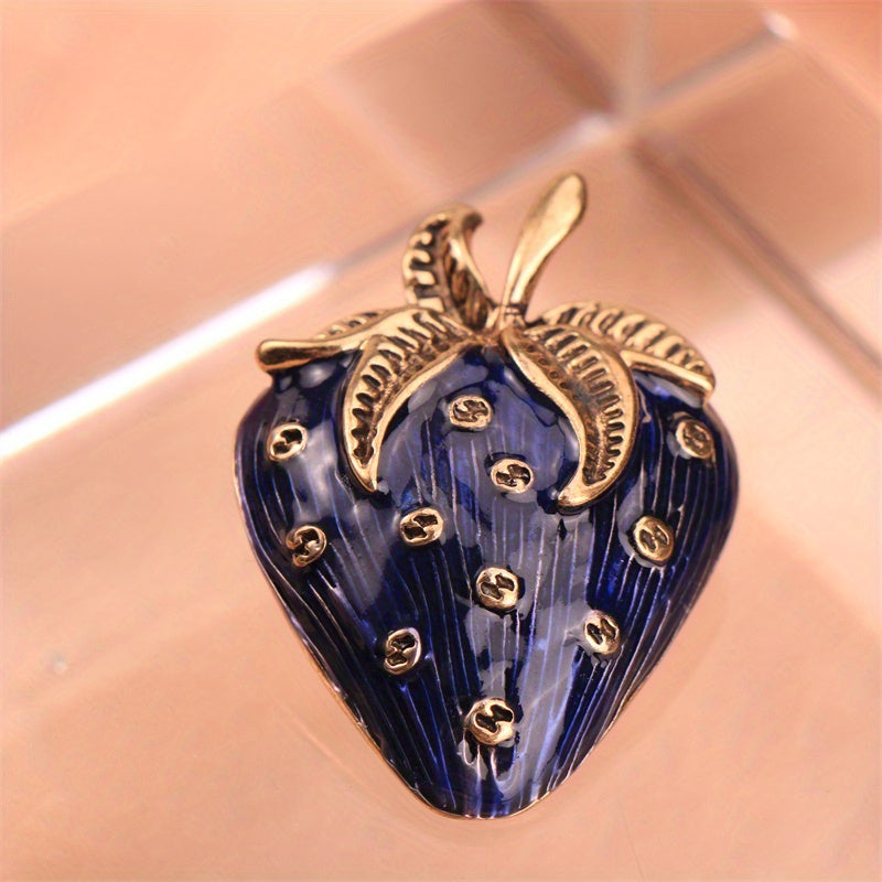 Ядовитый клубничный брошь с эмалью, неправильной формы, модный аксессуар для женщин