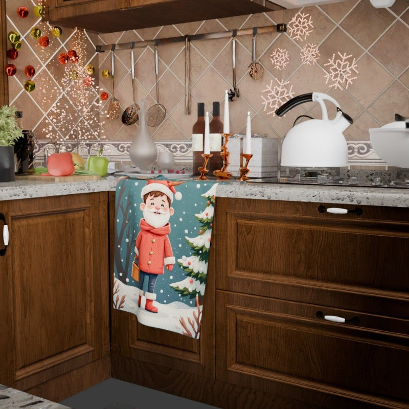 Christmas Towels Set 18x66cm Holiday Gift Soft Cotton